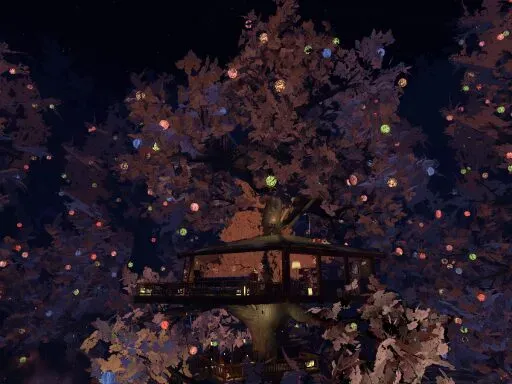 まろの森（夜桜）MARONOMORI -YOZAKURA-