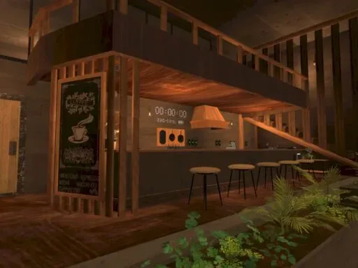 夕雨のカフェ Evening rain cafe