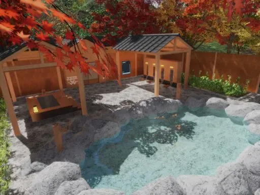 秋の山見温泉 Day-Night Yamami Hot Spring （Autumn）