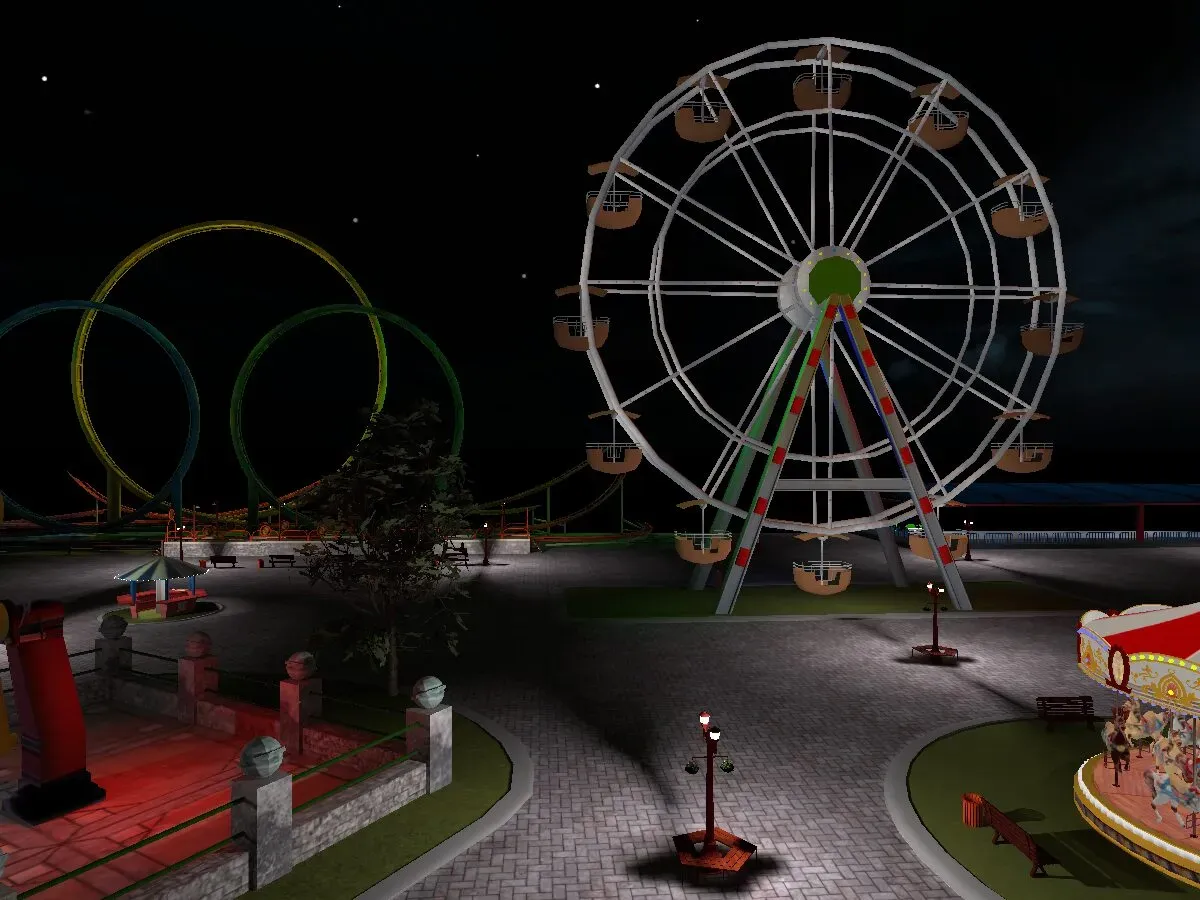 Amusement Park by Night