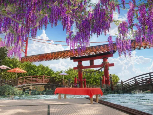 いつかの夏影と碧水の川床