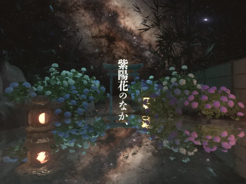 紫陽花のなか、 -Amid the Hydrangeas‚-